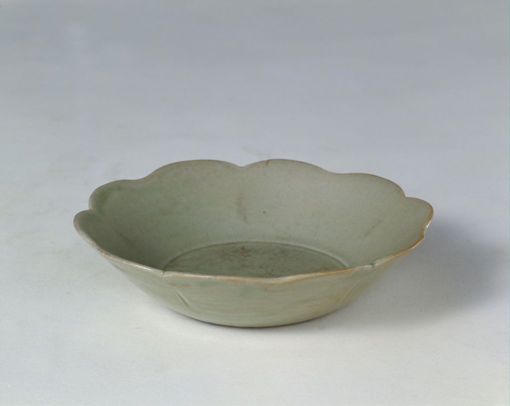 图片[1]-Yue Kiln Blue Glazed Petal Mouth Bowl-China Archive